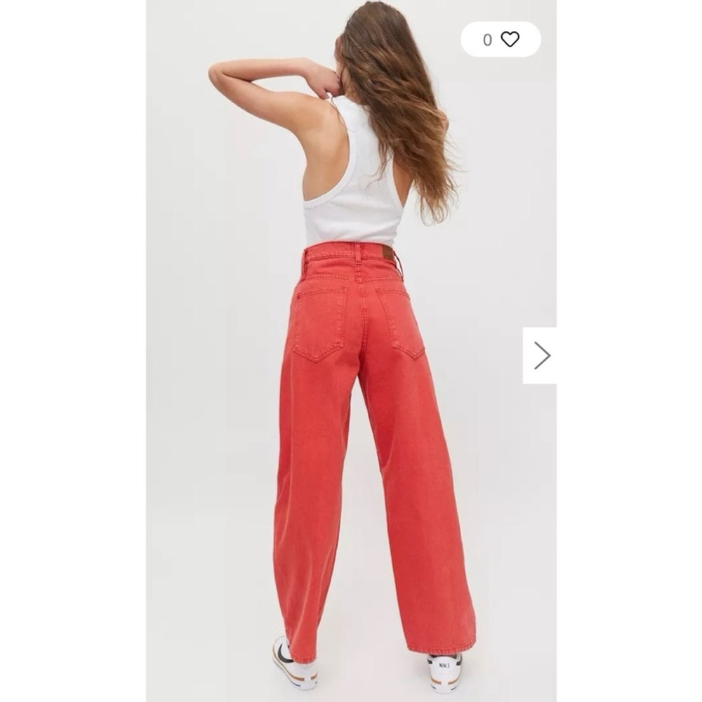 BDG High-Rise Extreme Baggy Orange Jeans, size 26 - Picture 3 of 15
